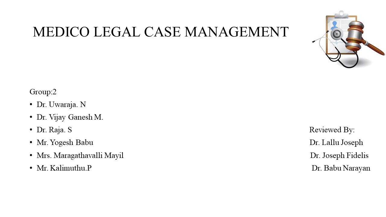 Managing Medico Legal Cases In Hospitals